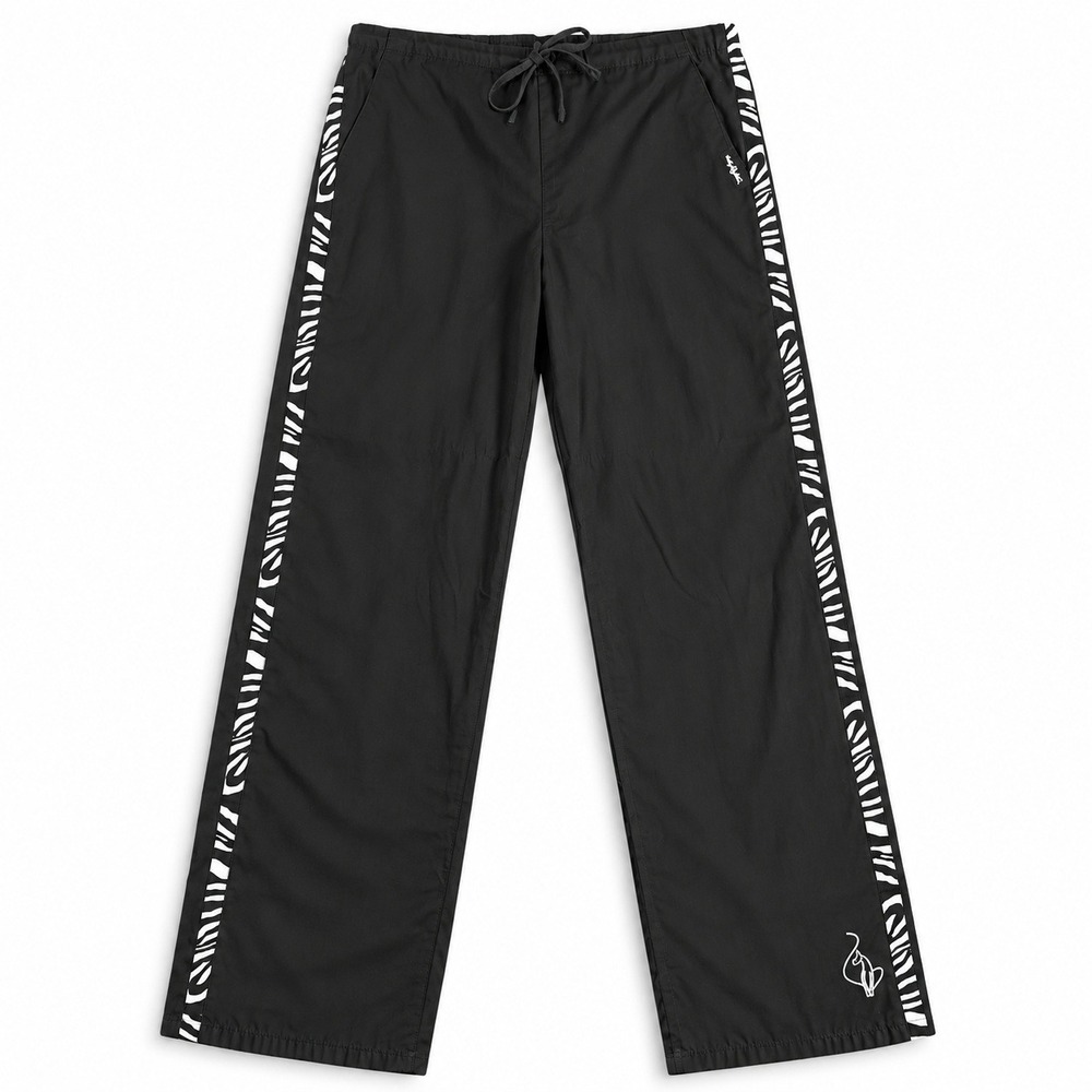 Baby Phat Kimora Lee Simmons Scrub Pants Womens Small Black Zebra Trim